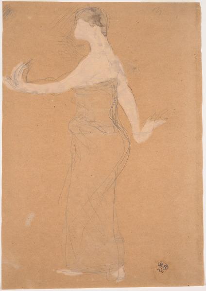 Danseuse cambodgienne de profil vers la gauche_0