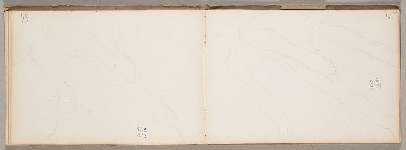Femme nue assise vers la gauche, une jambe près du corps et un bras levé, Auguste Rodin, 1917 avant