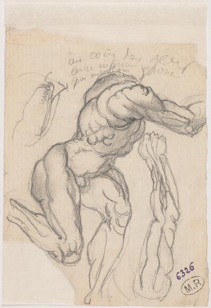 Homme nu en torsion vers la droite, Auguste Rodin, 1880 vers