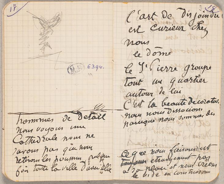 Oiseau aux ailes déployées, Auguste Rodin, 1915 vers