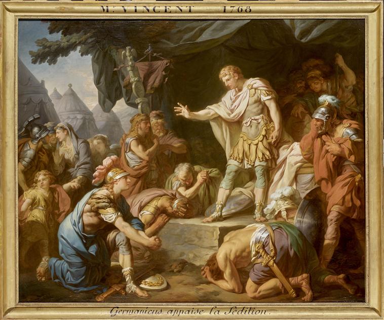 Germanicus apaise la sédition dans son camp, Франсуа-Андре Венсан, 1768