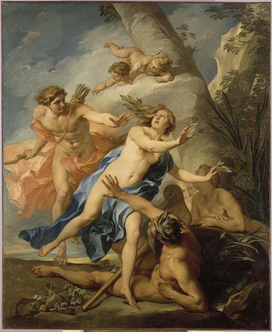 Apollon poursuivant Daphné, Луи Мишель Ван Лоо, 1733