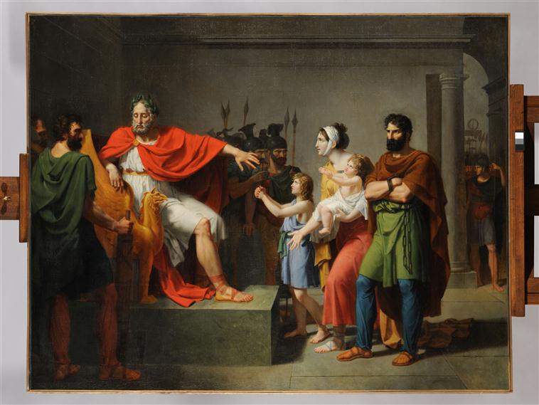 Sabinus et Eponine devant Vespasien, Alexandre Menjaud, 1802