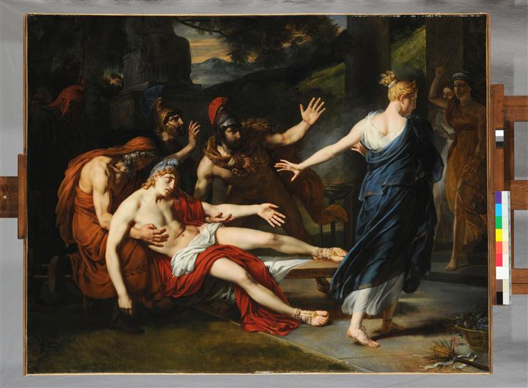 Oenone refusant de secourir Pâris blessé au siège de Troie, Antoine Jean-Baptiste Thomas, 1816