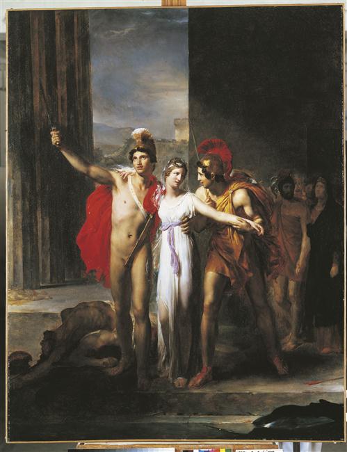 Castor et Pollux délivrant Hélène, Léon Cogniet, 1817