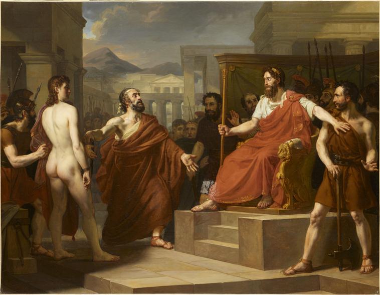 Pythias et Damon chez Denys le tyran, Eloi Firmin Feron, 1826