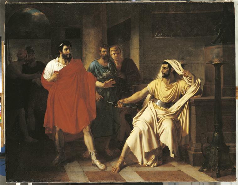 Coriolan chez Tullus, roi des Volsques, François Xavier Dupre, 1827