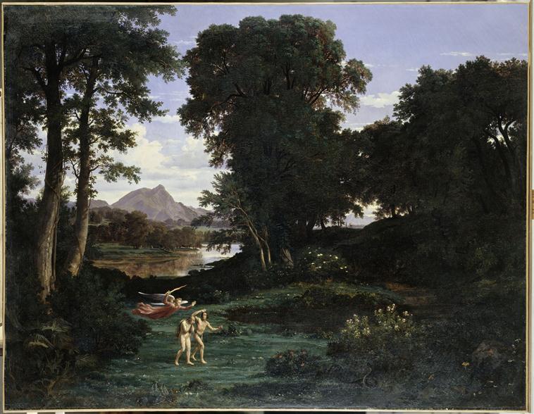 Adam et Eve chassés du paradis terrestre, Félix Hippolyte Lanoue, 1841