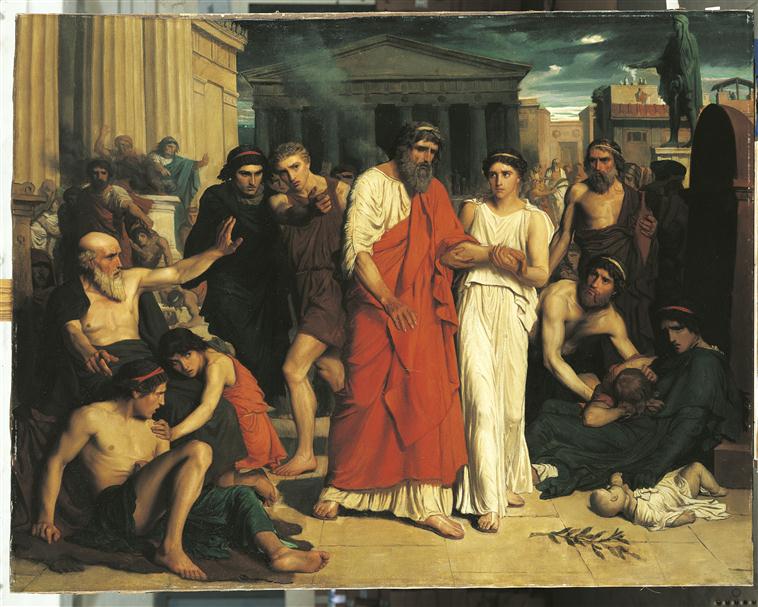 Oedipe et Antigone s'exilant de Thèbes_0