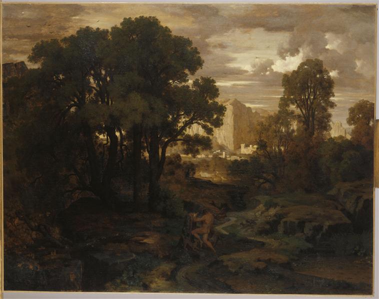 La mort de Milon de Crotone, Alfred de Curzon, 1849