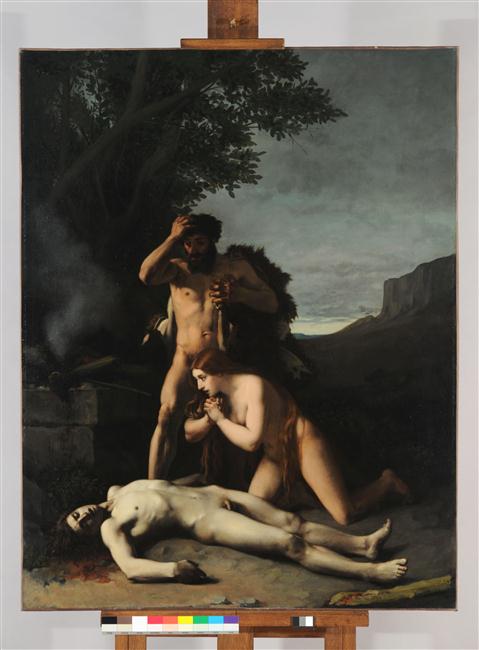Adam et Eve trouvant le corps d'Abel, Jean-Jacques Henner, 1858