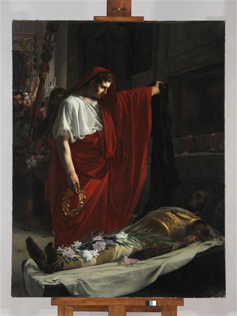 Auguste au tombeau d'Alexandre, François Schommer, 1878
