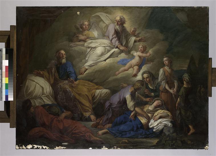 Vision de Jacob en Egypte en allant retrouver son fils Joseph, Pierre Jacques Cazes, 1699