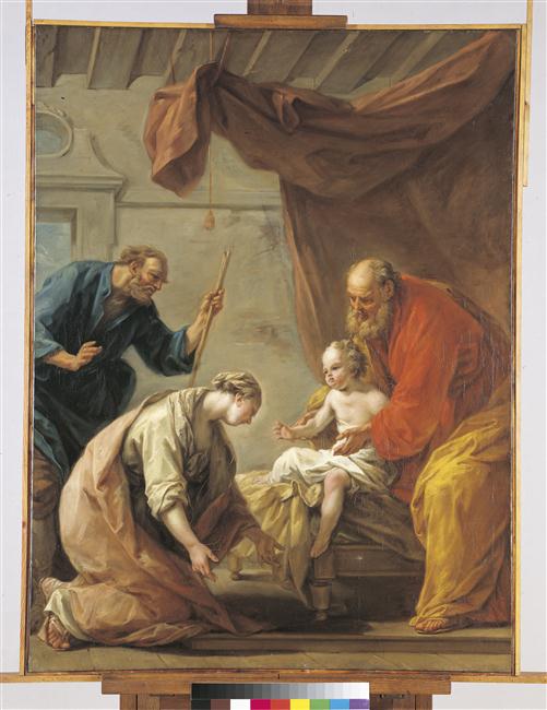 Le Prophète Elie ressuscite le fils de la Sunamite, Louis Durameau, 1757