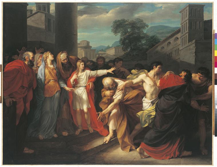 Daniel fait arrêter les vieillards accusateurs de la chaste Suzanne, Jacques Réattu, 1790