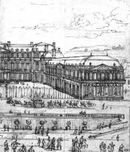 Le Château de Saint Cloud ; Arbres (verso)_0