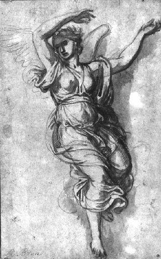 Etude d'ange, les bras levés, Шарль Лебрен