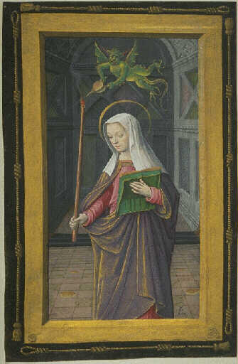 Feuillets d'un livre d'heures : Sainte Geneviève_0