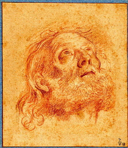 Tête de saint levée vers le ciel_0