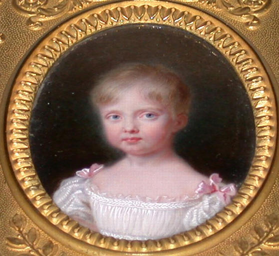 Marie-Caroline de Bourbon-Siciles, duchesse de Berry (1798-1870) entre sa fille, Louise Marie Thérèse d'Artois (1819-1864) et son fils, Henri Dieudonné d'Artois, comte de Chambord (1820-1883)_1