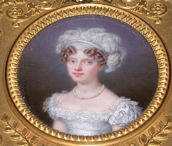 Marie-Caroline de Bourbon-Siciles, duchesse de Berry (1798-1870) entre sa fille, Louise Marie Thérèse d'Artois (1819-1864) et son fils, Henri Dieudonné d'Artois, comte de Chambord (1820-1883)_3