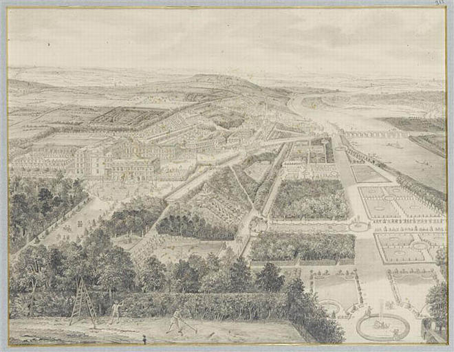 Vue générale du château et des jardins de Saint-Cloud, vers 1675_0