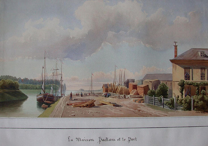 Vue du château d'Eu et des environs. La Maison Packham et le Port_0