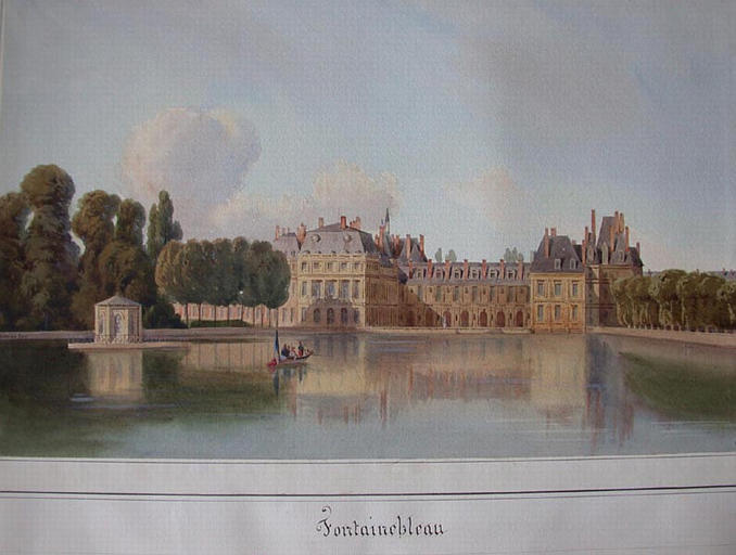 Le château de Fontainebleau, la cour des Fontaines_0