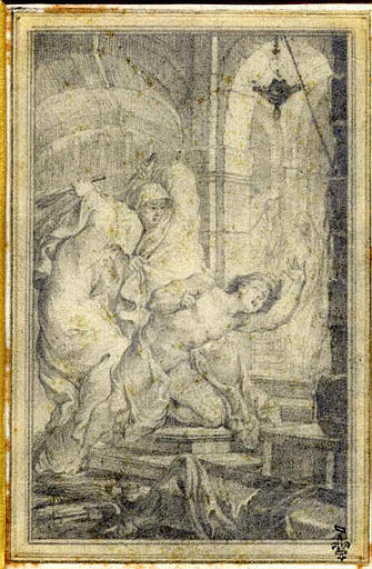 82 dessins montés dans 21 cartons destinés aux Contes de La Fontaine et reproduits dans l'édition dite des Fermiers généraux, publiée sous la date de 1762. Un des dessins, La Courtisane amoureuse, est daté 1763_0