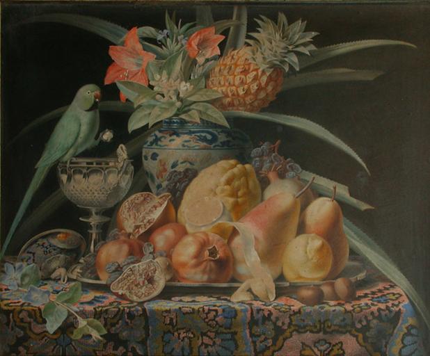 Nature morte avec fruits et perruche, 1834_0
