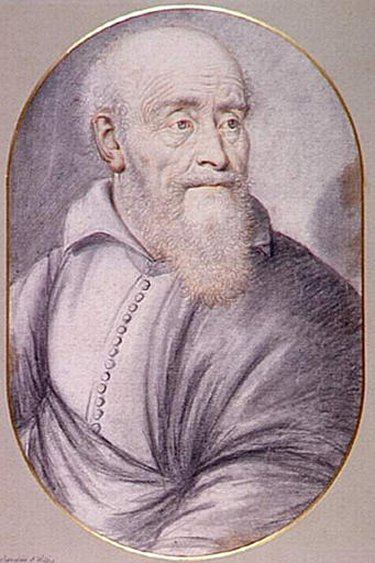 Personnage de 55 à 60 ans, tourné à droite, le tête chauve, portant une longue barbe blanche_0