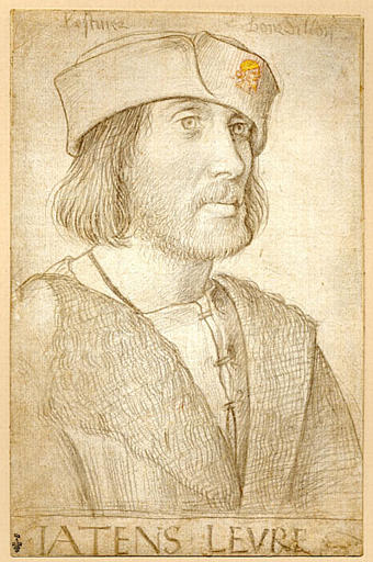 L'Ecuyer Bourdillon, Philibert II de la Platière (né vers 1465), sieur des Bordes, en buste de trois-quarts à droite, vers 1494, Jean Perreal, 4e quart 15e siècle