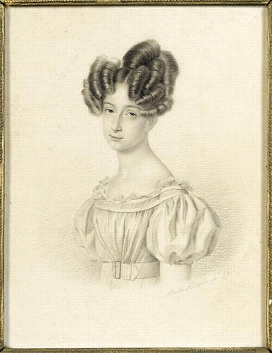 LA PRINCESSE MARIE D'ORLEANS (1813-1839), FUTURE DUCHESSE DE WURTEMBERG, A L'AGE DE QUATORZE ANS_0