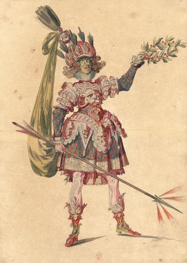 CARROUSEL DE LOUIS XIV : 23 FEUILLES DE DESSINS PREPARATOIRES A DES COSTUMES_3