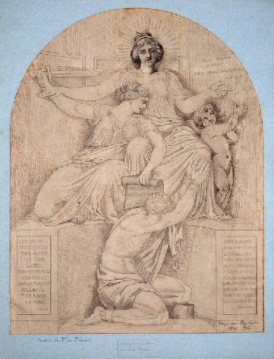 Bas-relief exécuté en bronze pour Lady Byron_0
