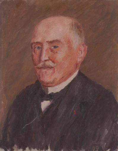 Portrait de Gustave Macon, premier conservateur du musée Condé (1865-1930), Trevise, 1928