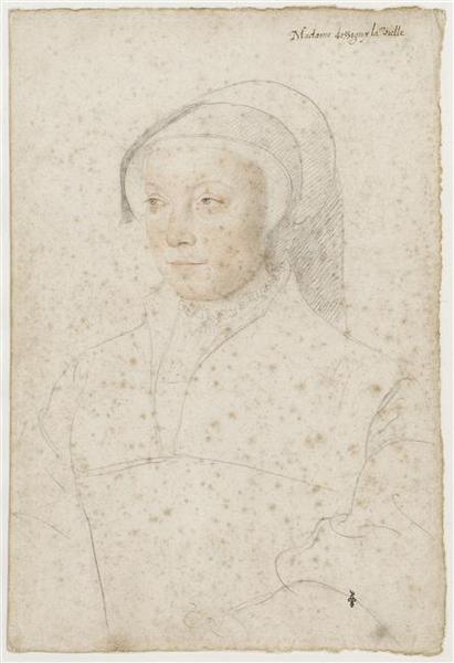 Anne de Montejean, dame d'Acigné et de Châteloger (v.1500-1562), François Clouet, 1545 vers