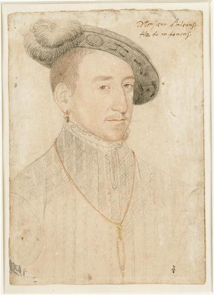 Charles de France, duc d'Angoulême puis d'Orléans et de Châtellerault, comte de Beauvaisis et de La Marche ; Henri II roi de France, duc d'Orléans jusqu'en 1536 (ancien titre), François Clouet, 1543 vers