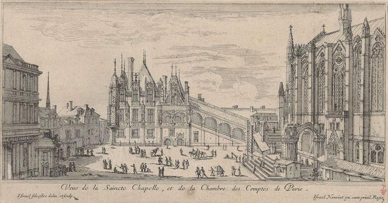 Veue de la Saincte Chapelle, et de la Chambre des Comptes de Paris._0