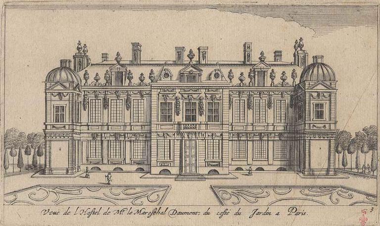 Veuë de l'Hostel de Monsieur le Mareschal Daumont du costé du jardin a Paris_0