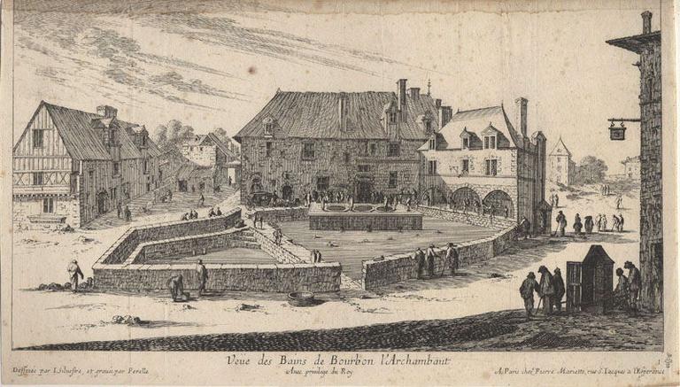 Veüe des Bains de Bourbon l'Archambault_0