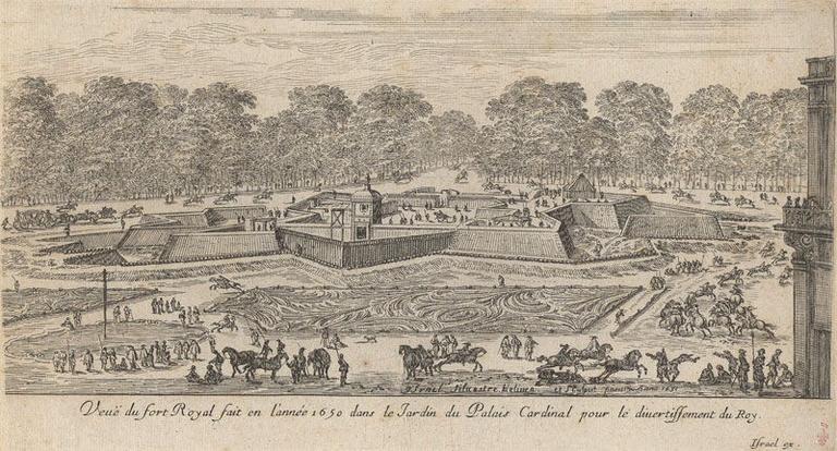 Veuë du fort Royal fait en l'année 1650 dans le Jardin du Palais Cardinal pour le divertissement du Roy_0