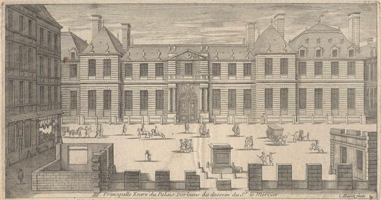 Principale entrée du Palais d'Orléans du dessein du Sr le Mercier, Jean Marot, 17e siècle