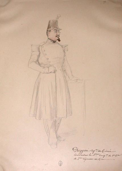 Puiggari, capitaine du Génie, commandant de la 3ème compagnie du 1er bataillon  du 2ème régiment du Génie ; Siège de Rome de 1849 (en 3 tomes)_0