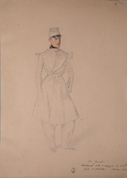 A. Garcet, lieutenant à la 5ème compagnie du 1er régiment du génie, 2ème bataillon. Rome 1849. ; Siège de Rome de 1849 (en 3 tomes)_0