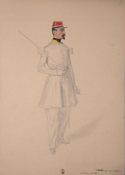 Vallet, capitaine adjudant major, 2e bataillon du 13e Léger ; Siège de Rome de 1849 (en 3 tomes)_0
