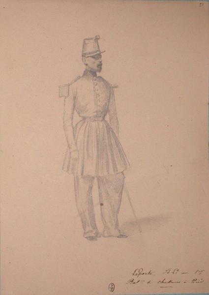 Laporte sous-lieutenant au 1er bataillon de chasseurs à pied ; Siège de Rome de 1849 (en 3 tomes)_0