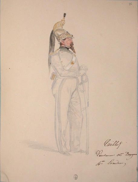 Caillet. Lieutenant au 11e dragons, 3e escadron de guerre ; Siège de Rome de 1849 (en 3 tomes)_0