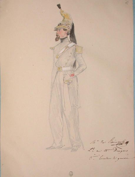 Mr de Reinach, lieutenant au 11e dragons, 3e escadron de guerre ; Siège de Rome de 1849 (en 3 tomes)_0