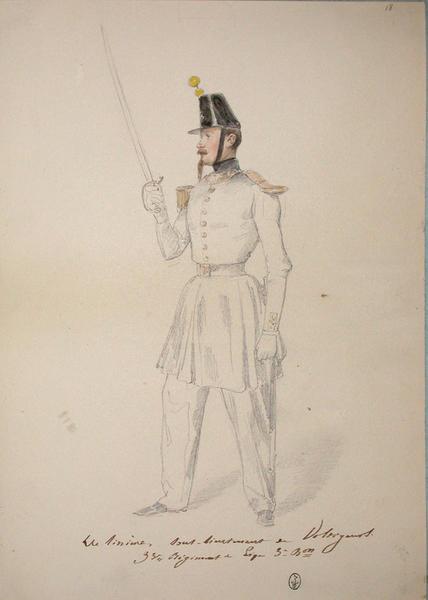 De Lignières, sous-lieutenant de voltigeurs au 33e régiment de ligne (3e bataillon) ; Siège de Rome de 1849 (en 3 tomes)_0